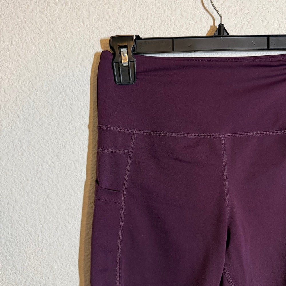 Zyia Active Purple High Waisted Pocket Crop Leggings Womens 6-8 Plum Yoga - Picture 5 of 9